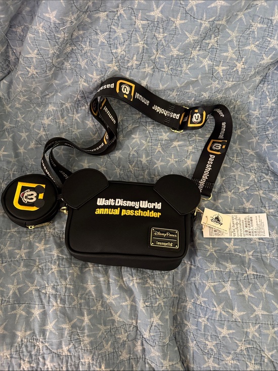 Loungefly Handbags - HTF New Walt Disney World Annual Passholder Loungefly Crossbody with Mickey Ears